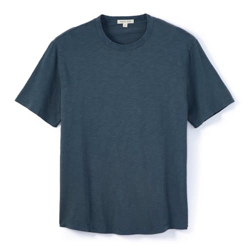 laydown image of Slub Curved Hem T-Shirt