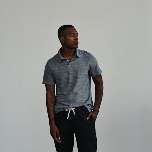 laydown image of Texture Polo Shirt