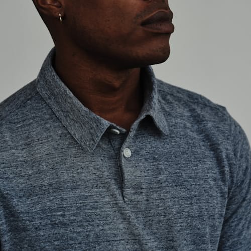 laydown image of Texture Polo Shirt