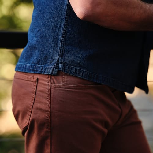 laydown image of Indigo Camp Overshirt