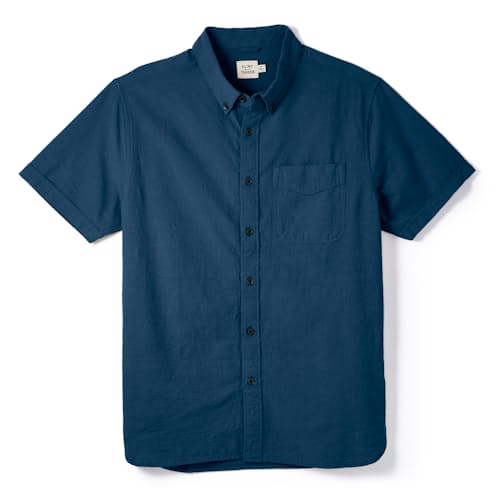 laydown image of Cotton Linen Short Sleeve Shirt
