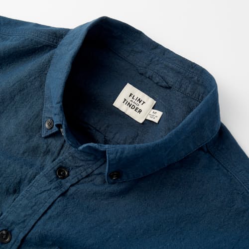 laydown image of Cotton Linen Short Sleeve Shirt