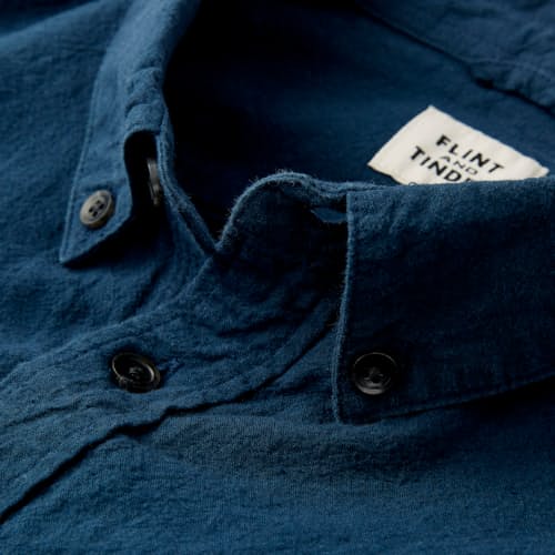 laydown image of Cotton Linen Short Sleeve Shirt