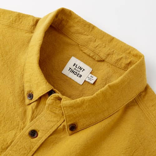 laydown image of Cotton Linen Short Sleeve Shirt