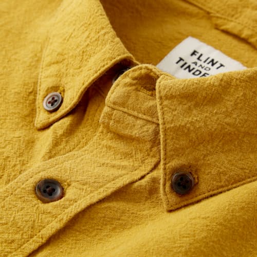 laydown image of Cotton Linen Short Sleeve Shirt