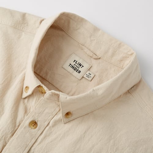 laydown image of Cotton Linen Short Sleeve Shirt