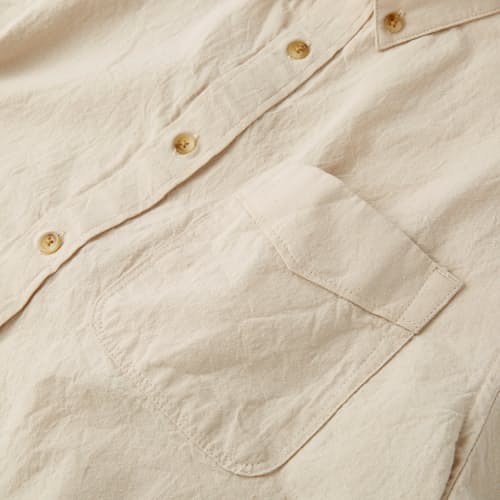 laydown image of Cotton Linen Short Sleeve Shirt