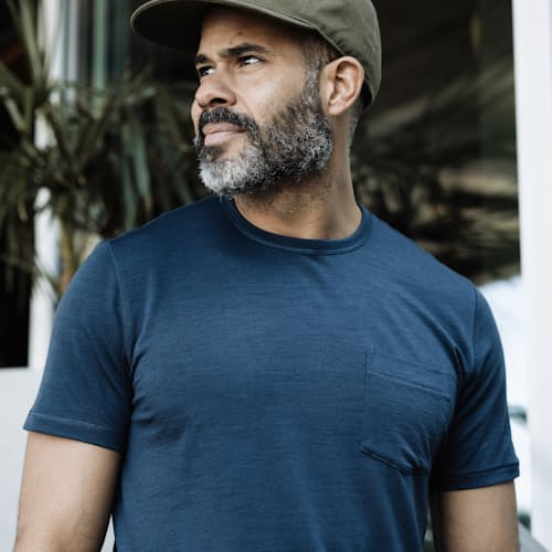 lifestyle image of 72-Hour Merino Pocket T-Shirt