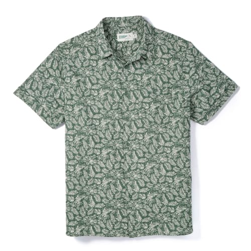 laydown image of Crinkle Cotton Easy Short Sleeve Shirt