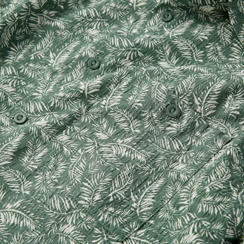 laydown image of Crinkle Cotton Easy Short Sleeve Shirt
