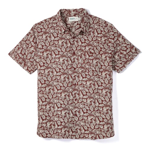 laydown image of Crinkle Cotton Easy Short Sleeve Shirt