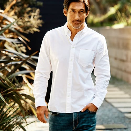 lifestyle image of MSL Pocket Long Sleeve Shirt