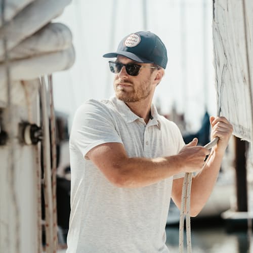 laydown image of Seawool Polo Shirt