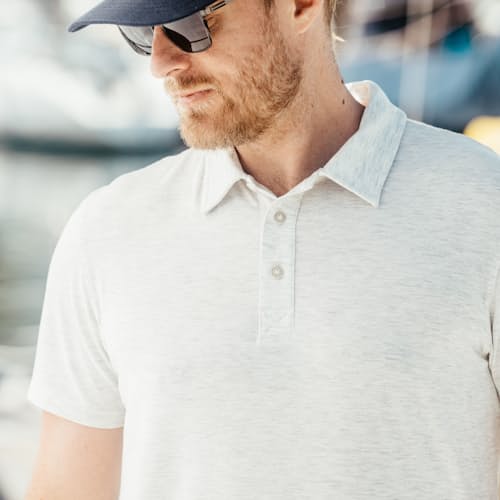 laydown image of Seawool Polo Shirt