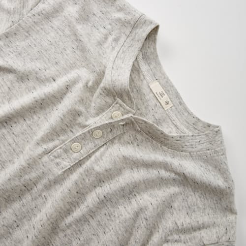laydown detail image of Textured Short Sleeve Henley