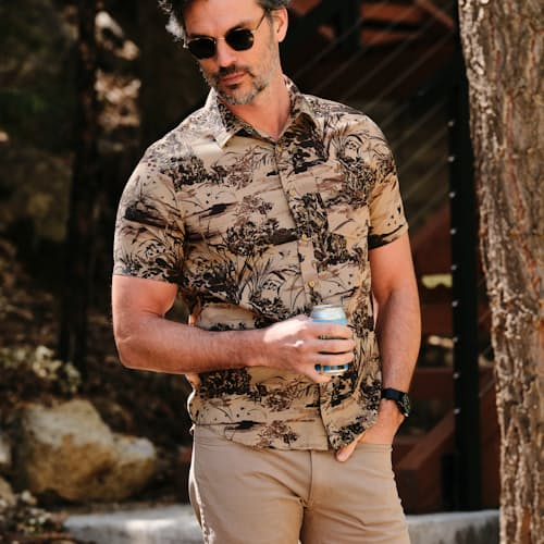 laydown image of Duck Paradise Short Sleeve Shirt