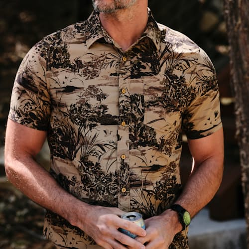 laydown image of Duck Paradise Short Sleeve Shirt