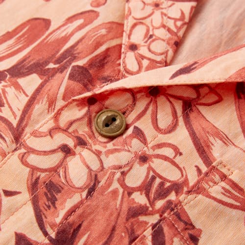 laydown image of SS Retro Hawaiian Printed Shirt
