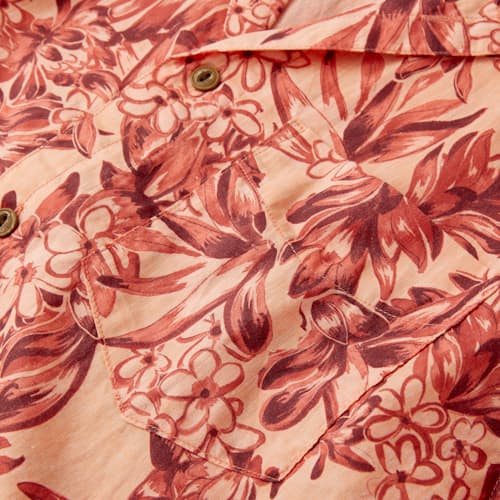 laydown image of SS Retro Hawaiian Printed Shirt