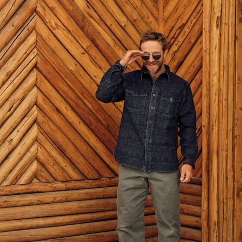 laydown image of Holt Jacquard CPO Shirt