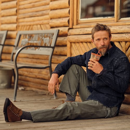 laydown image of Holt Jacquard CPO Shirt