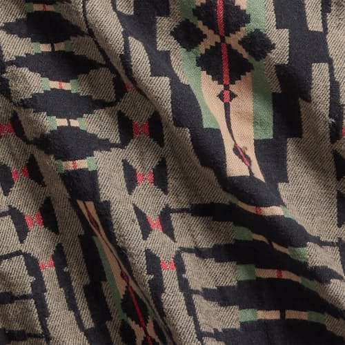 laydown image of Brown Bear Jacquard Overshirt