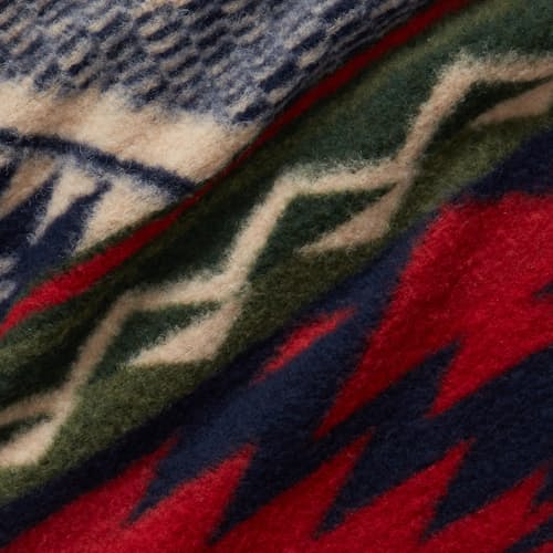 laydown image of Chunky Knit Jacquard Overshirt