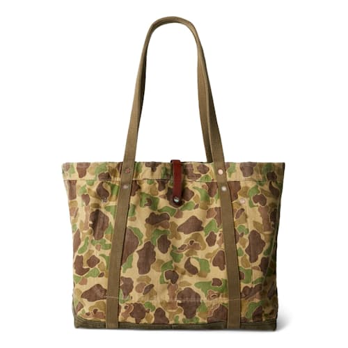 laydown image of Camo Twill Tote
