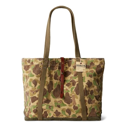 laydown image of Camo Twill Tote