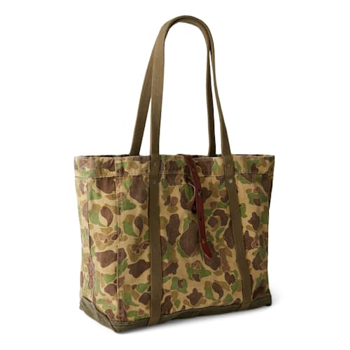 laydown image of Camo Twill Tote