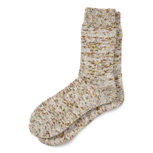 laydown image of Organic & Recycled Cotton Tie Dye Yarn Socks