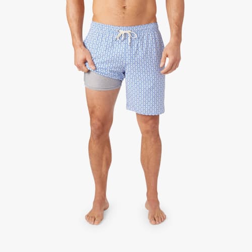 laydown image of Anchor Swim Short - Lined 8"