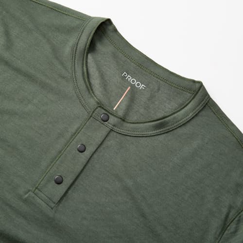 lifestyle image of 72-Hour Merino Short Sleeve Henley