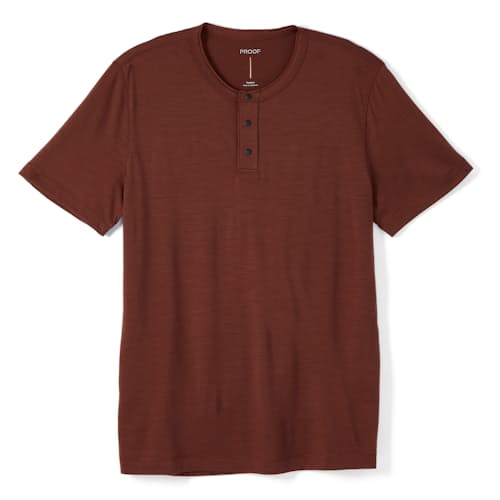 laydown image of 72-Hour Merino Short Sleeve Henley