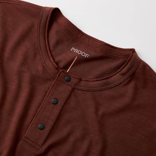 lifestyle image of 72-Hour Merino Short Sleeve Henley