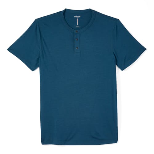 laydown image of 72-Hour Merino Short Sleeve Henley
