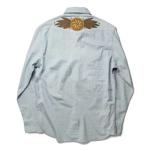 laydown image of The Embroidered Western Shirt