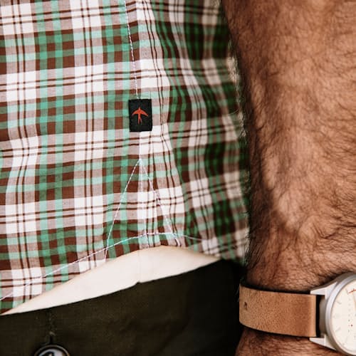laydown image of Airtex Seersucker Camp Shirt - Exclusive