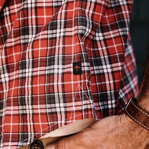 laydown image of Airtex Seersucker Camp Shirt - Exclusive