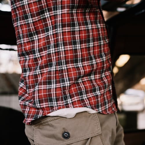 laydown image of Airtex Seersucker Camp Shirt - Exclusive