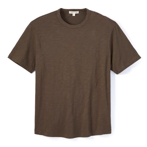 laydown image of Slub Curved Hem T-Shirt