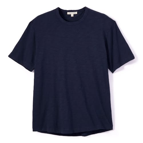 laydown image of Slub Curved Hem T-Shirt