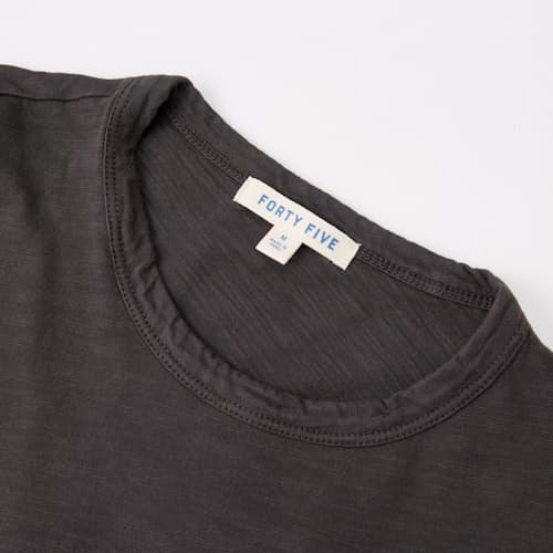 laydown image of Slub Curved Hem T-Shirt