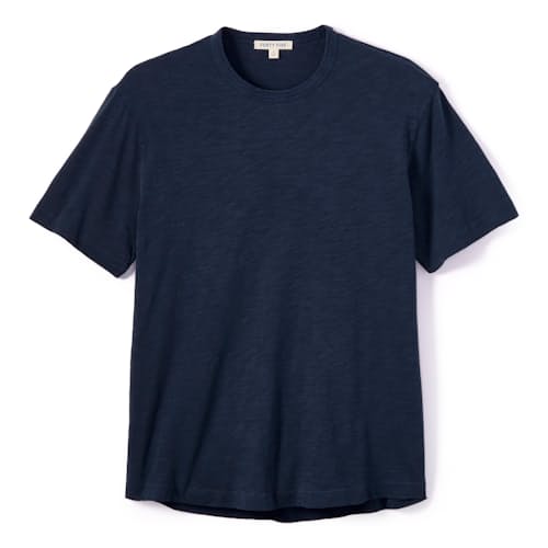 laydown image of Slub Curved Hem T-Shirt
