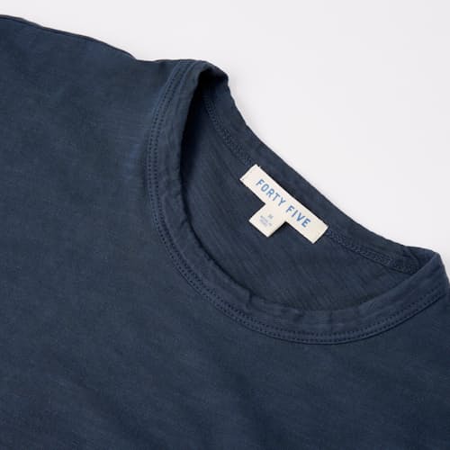 laydown image of Slub Curved Hem T-Shirt