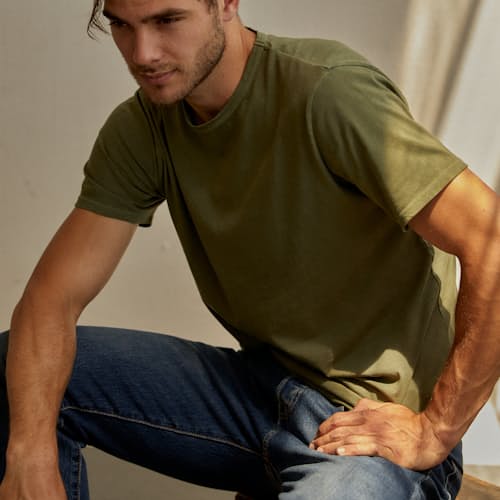 lifestyle image of Supima Crew T-Shirt
