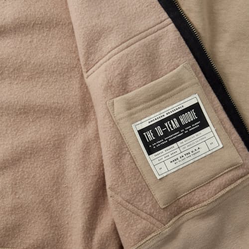 laydown image of 10-Year Full Zip Hoodie
