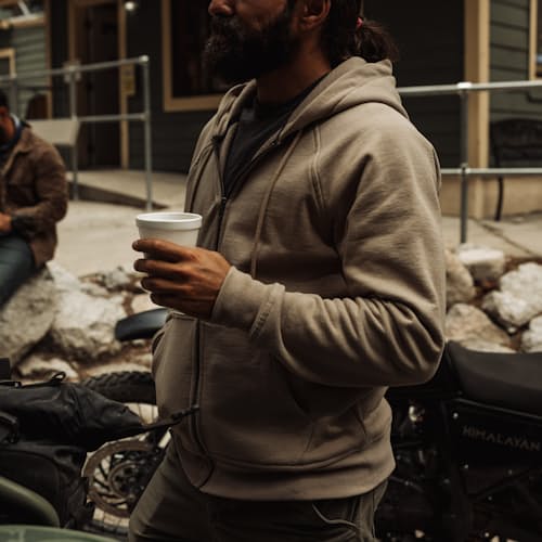 laydown image of 10-Year Full Zip Hoodie