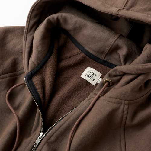 laydown detail image of 10-Year Full Zip Hoodie