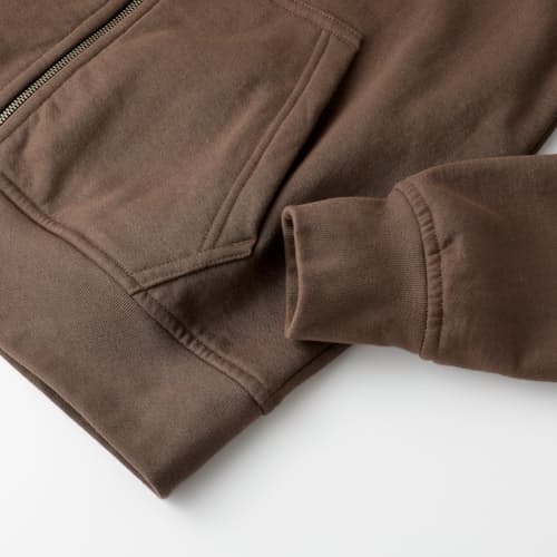 laydown detail image of 10-Year Full Zip Hoodie